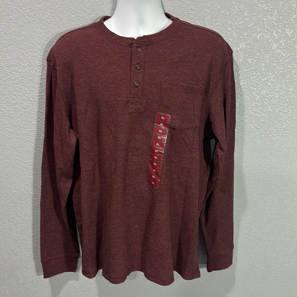 NWT Members Mark thermal gently long sleeve shirt
